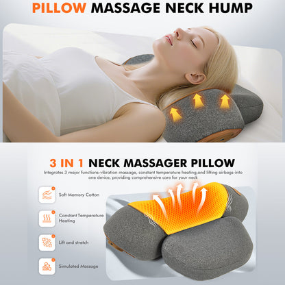 LupiSopix 3-in-1 Neck Massager Pillow for Posture Correction