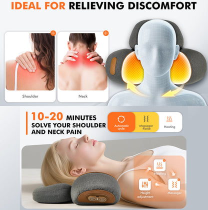LupiSopix 3-in-1 Neck Massager Pillow for Posture Correction