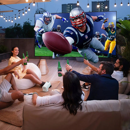 LuxinBeam Android 14.0 Smart Mini Projector with 270° Rotating Gimbal