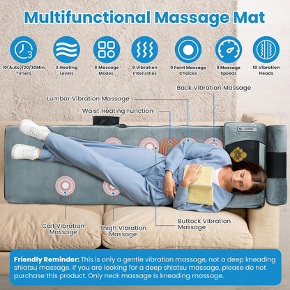 MajixLiva Full Body Massage Mat with Heat and Neck Kneading
