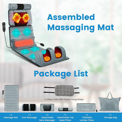 MajixLiva Full Body Massage Mat with Heat and Neck Kneading