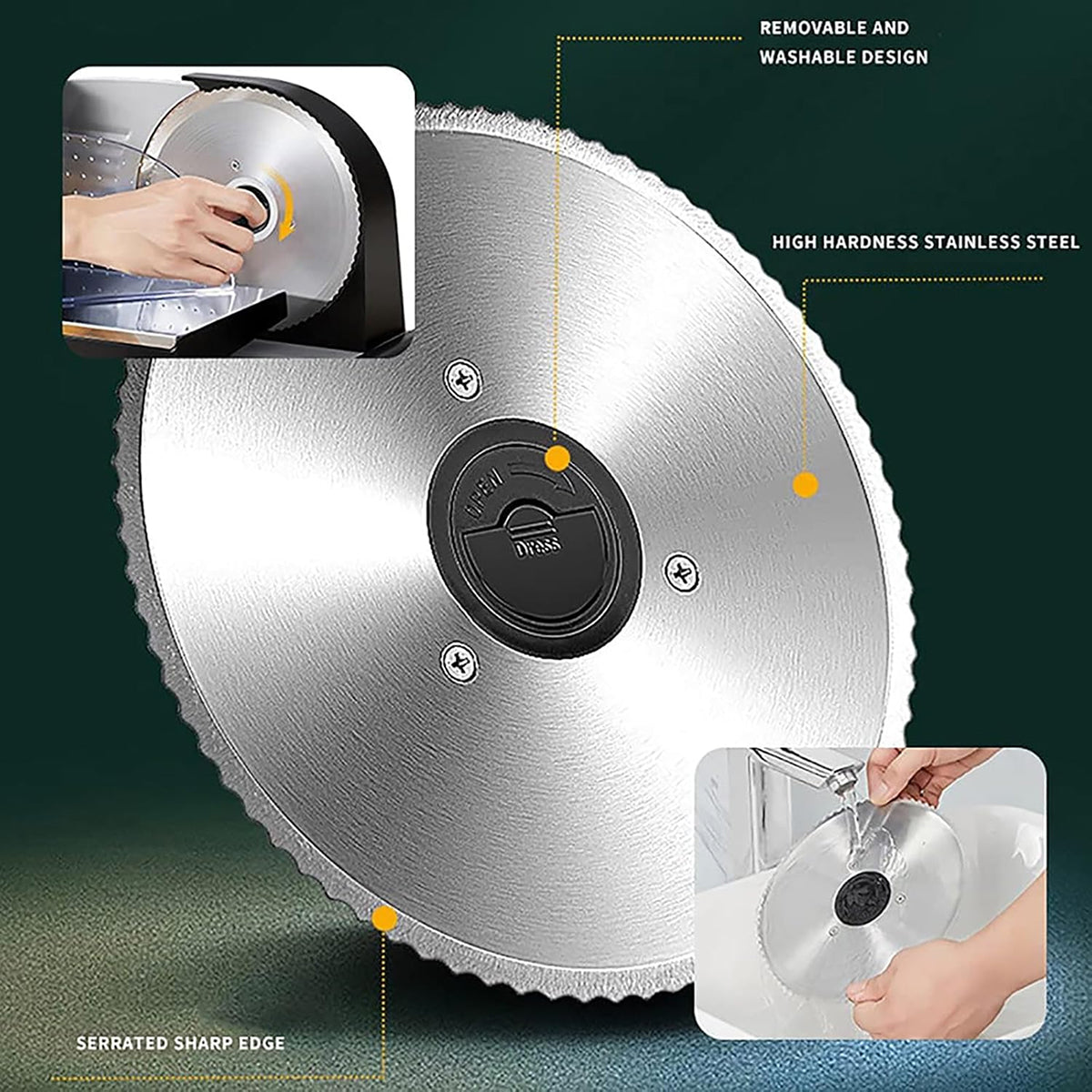 MeatiPice 200W Electric Meat Slicer for Home Kitchen