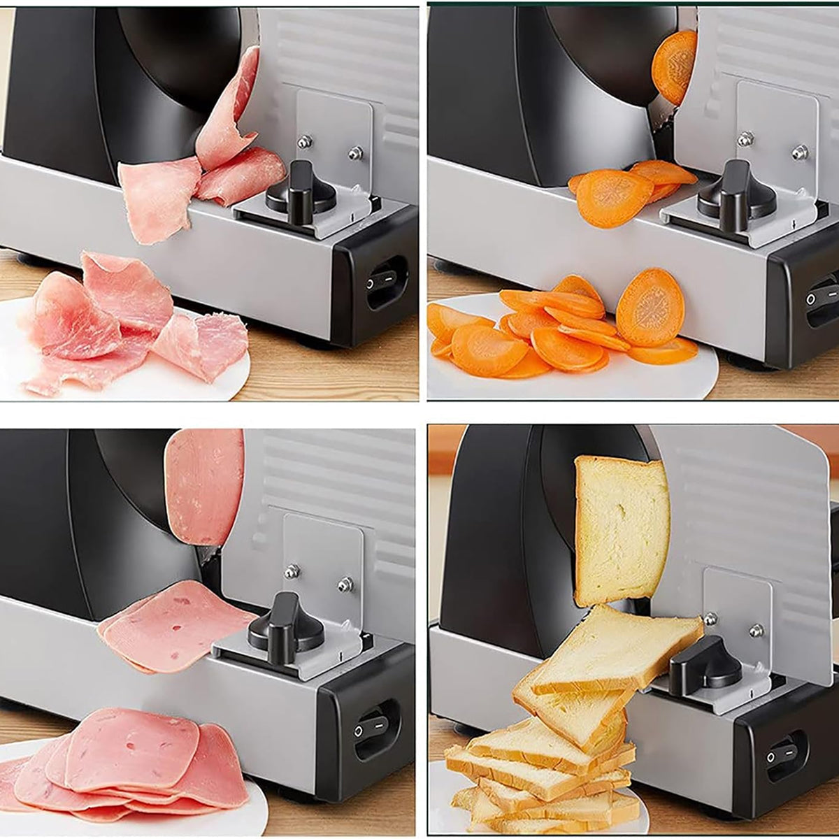MeatiPice 200W Electric Meat Slicer for Home Kitchen
