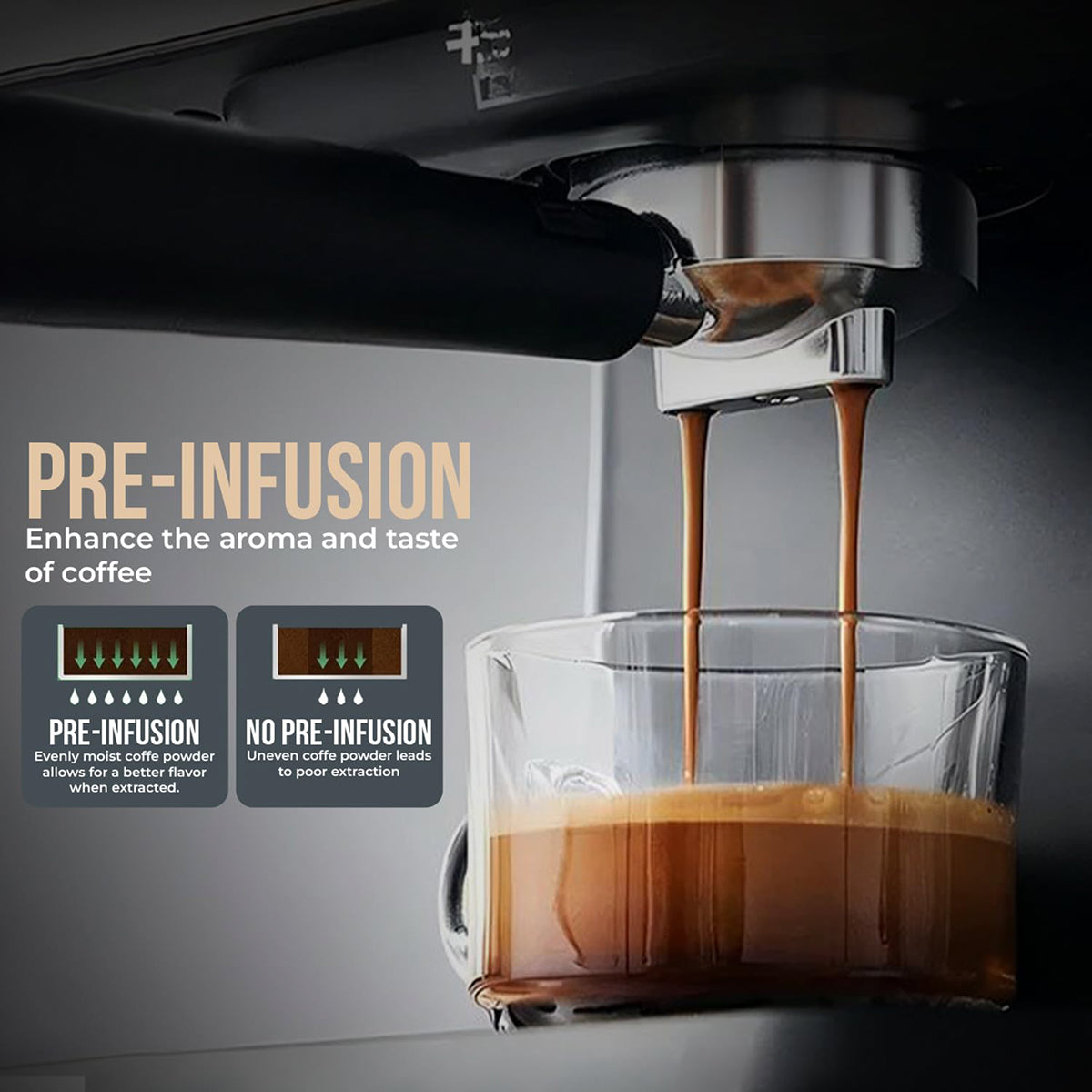 MelaZost 20-Bar Espresso Machine with Milk Frother