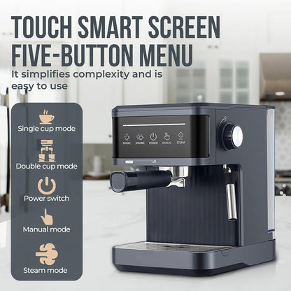 MelaZost 20-Bar Espresso Machine with Milk Frother