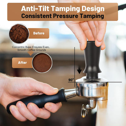 MerseHaus 53mm Calibrated Espresso Tamper with Ripple Base