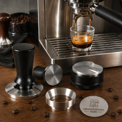 MerseHaus 53mm Calibrated Espresso Tamper with Ripple Base
