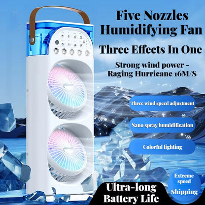MixanAir Portable Air Conditioner Dual Turbine Mist Fan