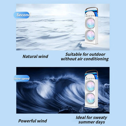 MixanAir Portable Air Conditioner Dual Turbine Mist Fan