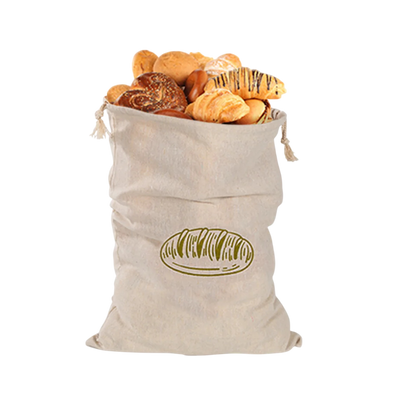 NixEsvi Linen Bread Bag 16x12 Inch 100% Natural Flax Reusable Sourdough Holder