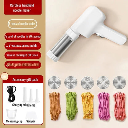 NoodiMeal Cordless Electric Handheld Noodle & Pasta Maker