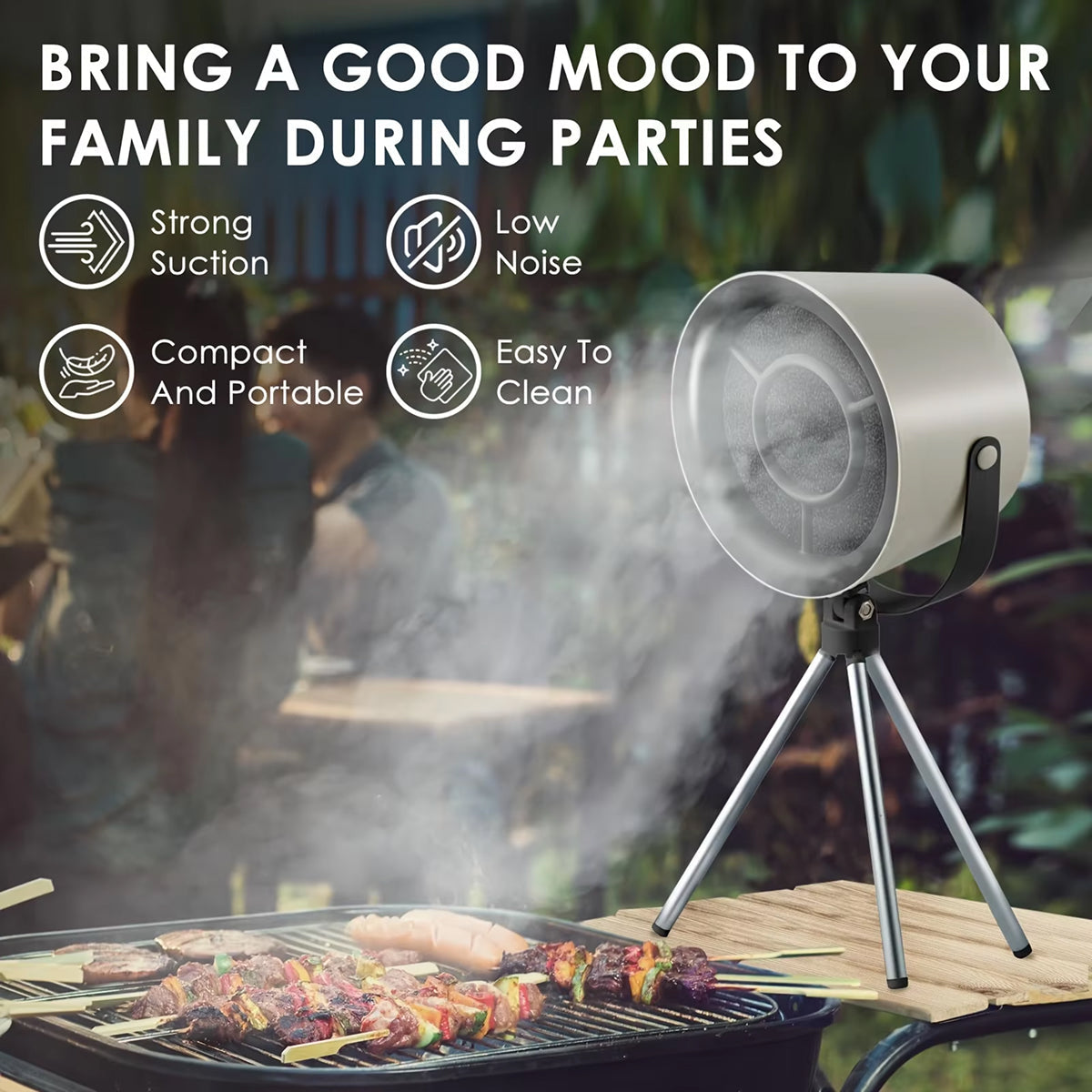 OffSmoki Desktop Range Hood - Portable Kitchen Extractor Fan
