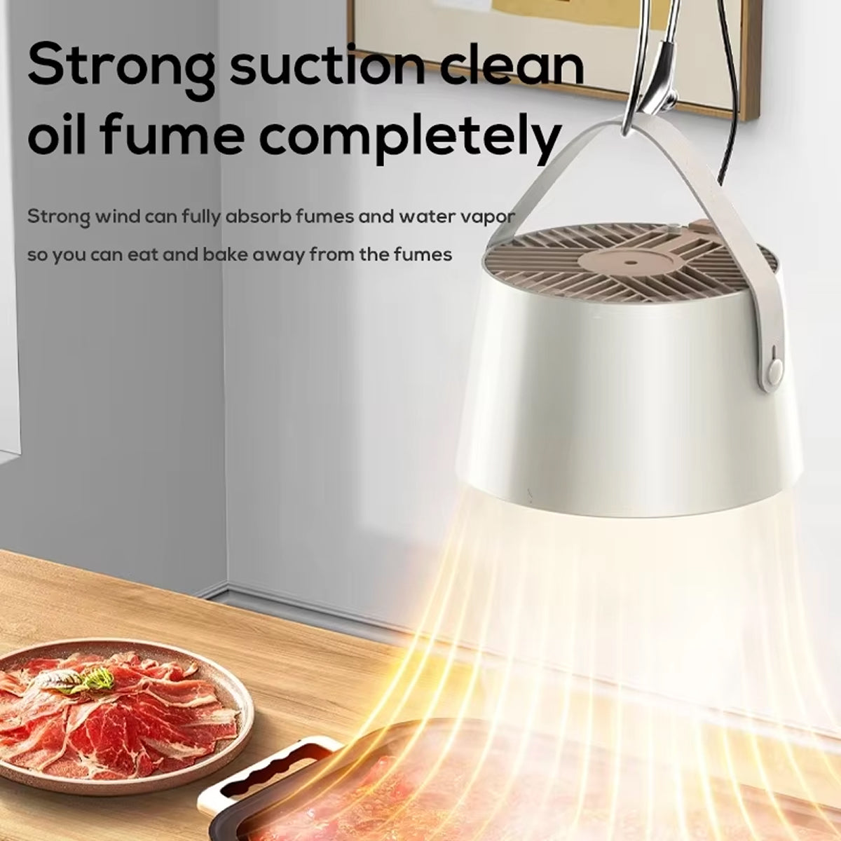 OffSmoki Desktop Range Hood - Portable Kitchen Extractor Fan