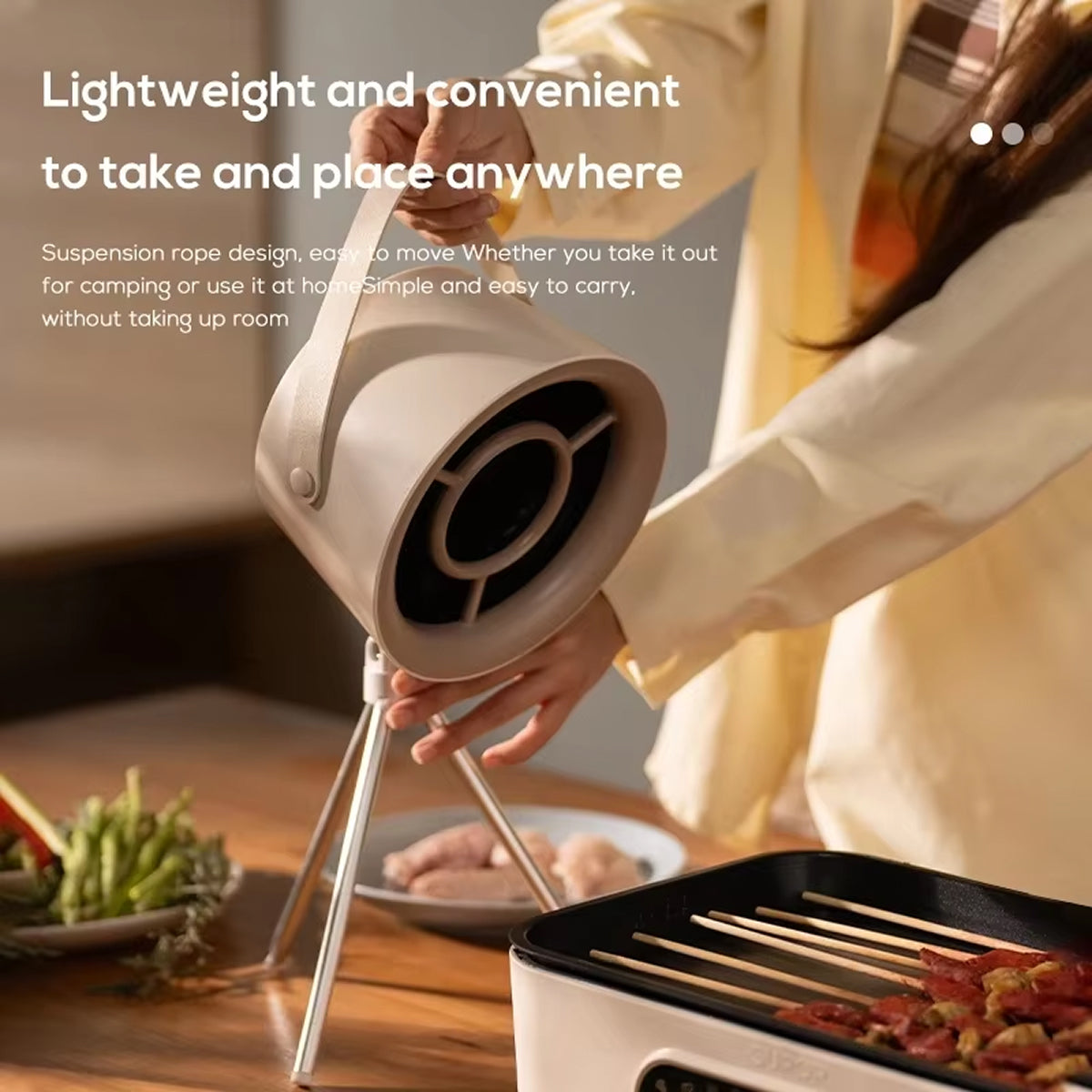 OffSmoki Desktop Range Hood - Portable Kitchen Extractor Fan