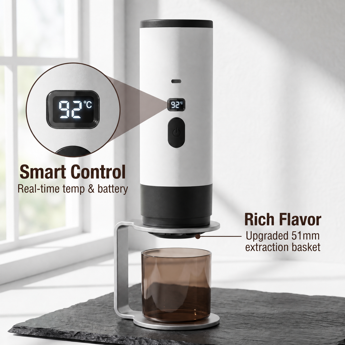 DreMilvo Wireless 15Bar Portable Coffee Machine