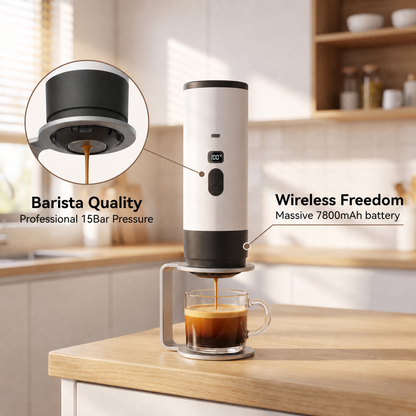 DreMilvo Wireless 15Bar Portable Coffee Machine