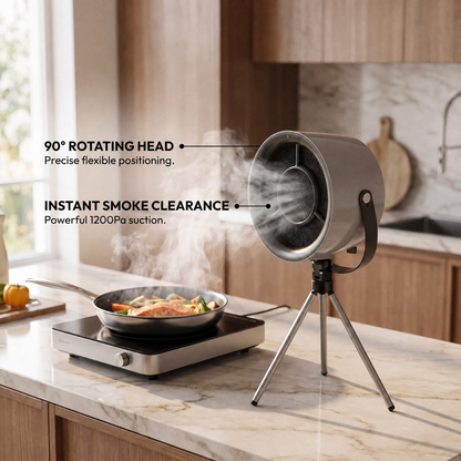OffSmoki Desktop Range Hood - Portable Kitchen Extractor Fan