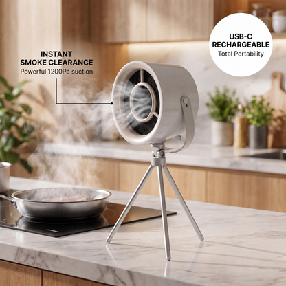 OffSmoki Desktop Range Hood - Portable Kitchen Extractor Fan