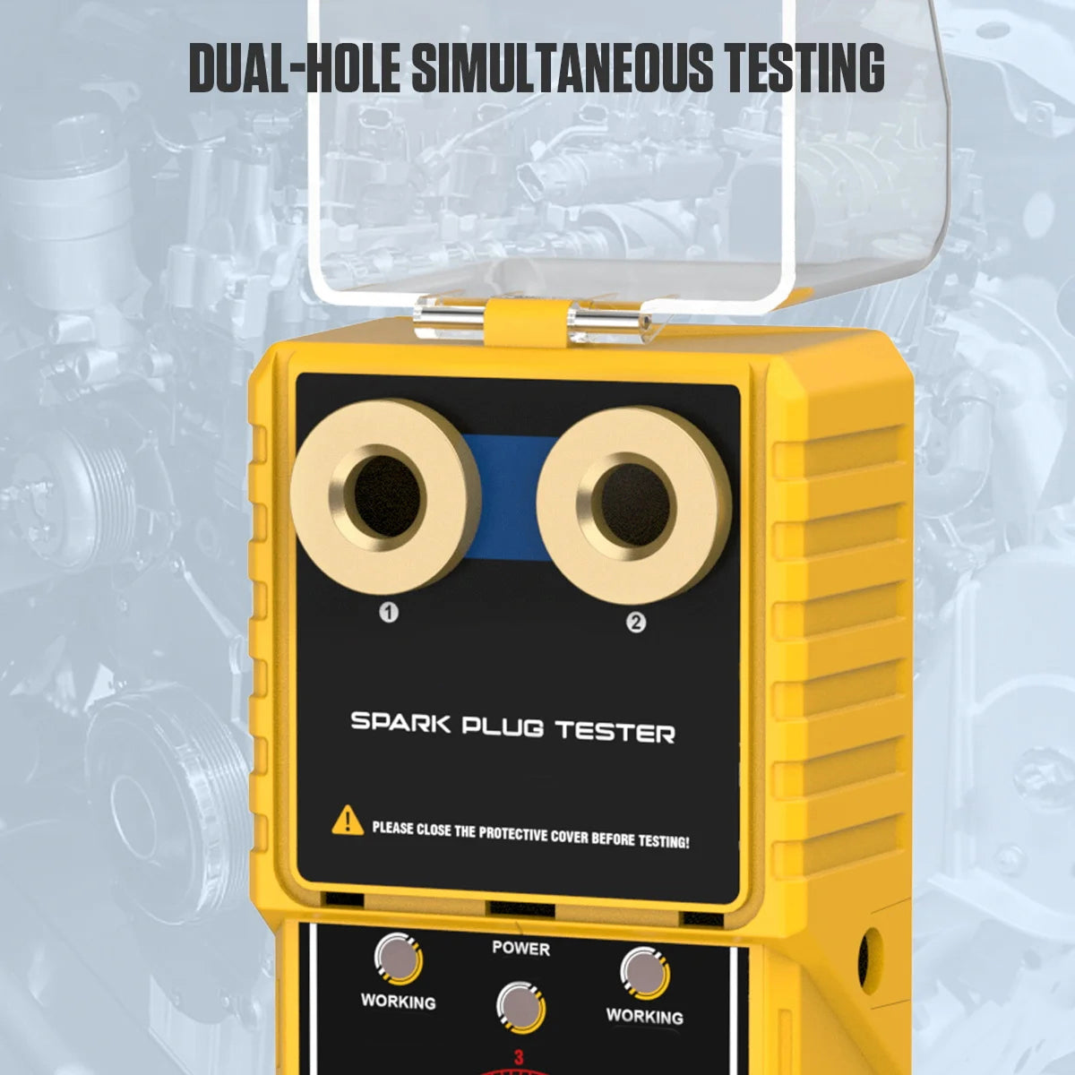 PrixQimax Dual-Hole Spark Plug Tester 0-6000 RPM
