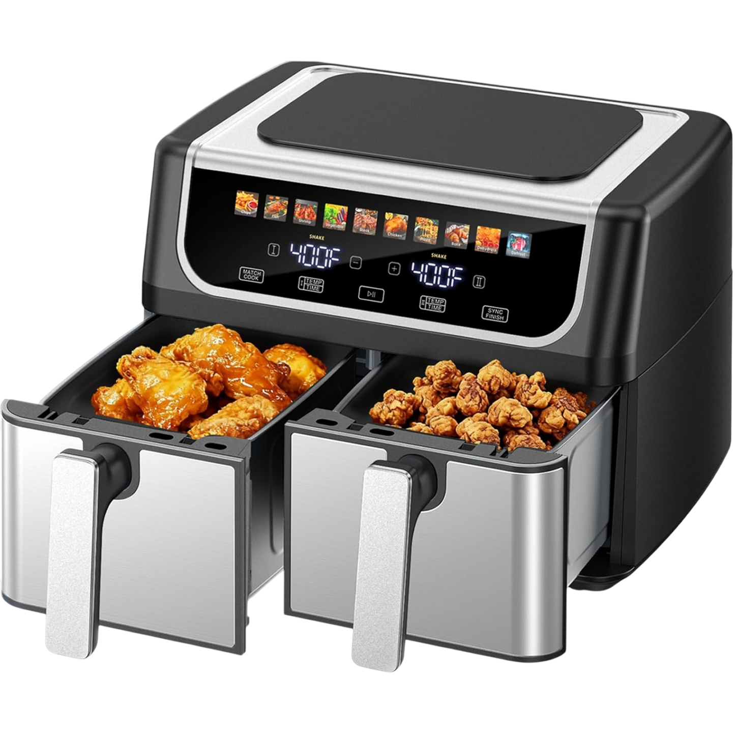 RoastyAir Dual Air Fryer Large meal versatility