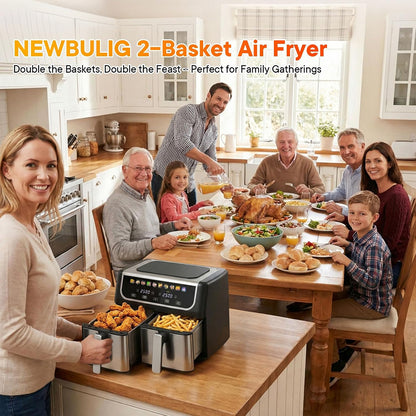 RoastyAir Dual Air Fryer Large meal versatility