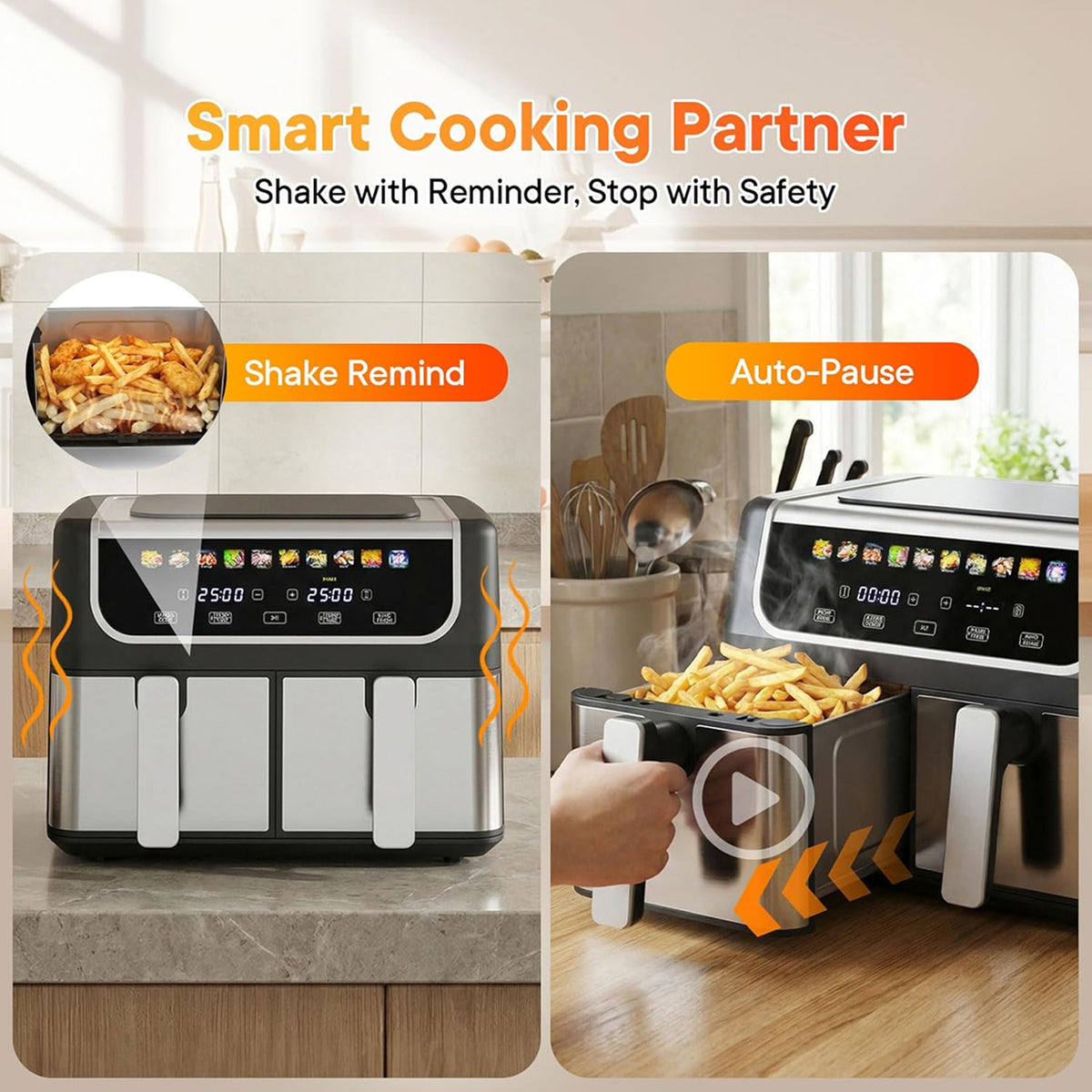 RoastyAir Dual Air Fryer Large meal versatility