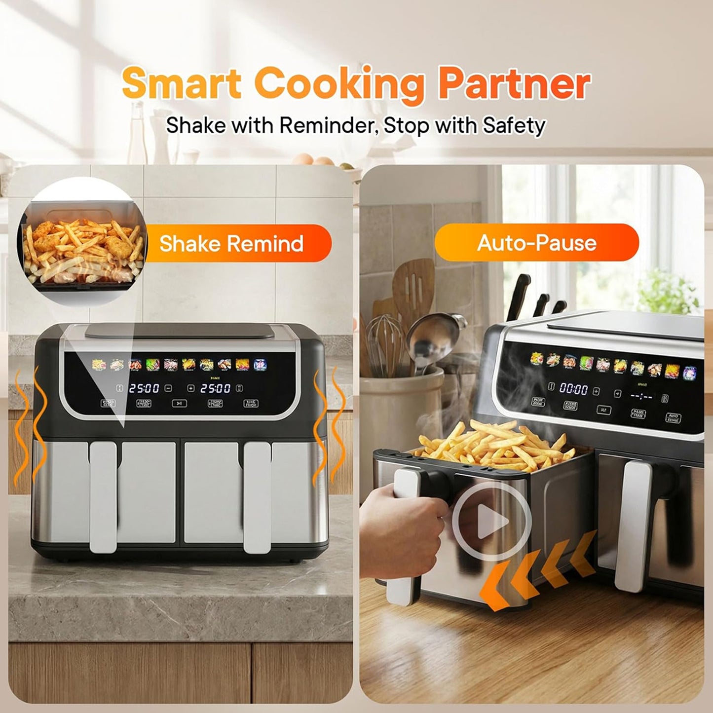 RoastyAir Dual Air Fryer Large meal versatility