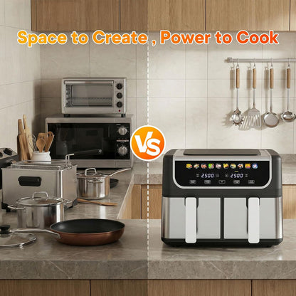 RoastyAir Dual Air Fryer Large meal versatility