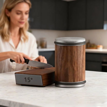 NexiRoll Knife Sharpener with 15/20° Magnetic Angle Guide