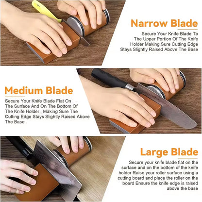 NexiRoll Knife Sharpener with 15/20° Magnetic Angle Guide