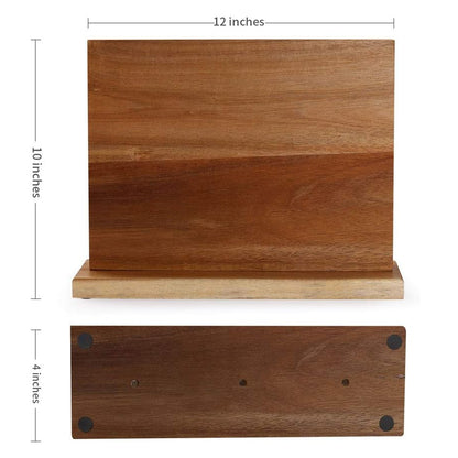 Stilynta Acacia Wood Magnetic Knife Block Storage Holder