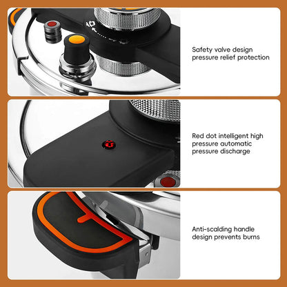 StoviFast 80kPa Fast Stovetop Pressure Cooker with Twist Lock Lid