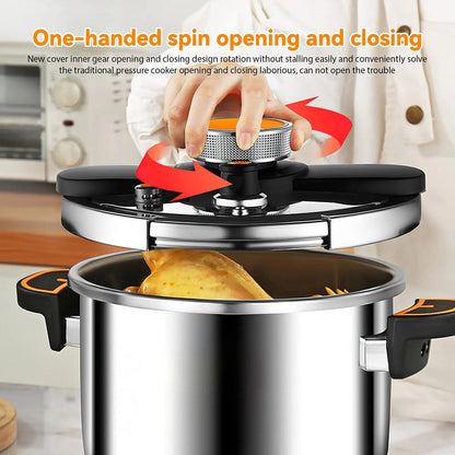 StoviFast 80kPa Fast Stovetop Pressure Cooker with Twist Lock Lid