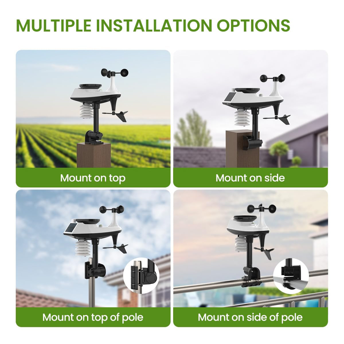 TaciAtmos 8-in-1 Hyperlocal Professional Weather Station