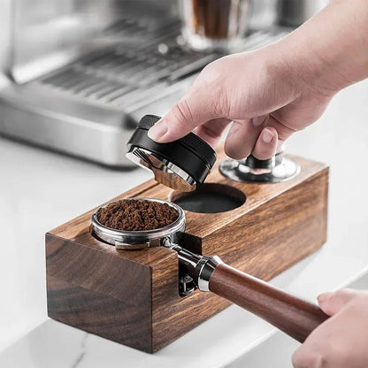 TampeVost Solid Wood Coffee Tamper Holder & Barista Station