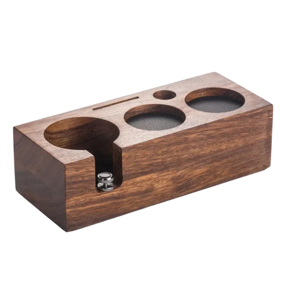 TampeVost Solid Wood Coffee Tamper Holder & Barista Station