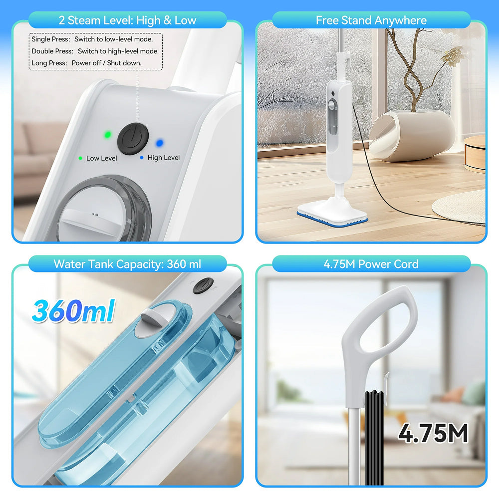 TidiFres 6-in-1 Floor Steamer Sanitizer