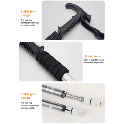 TrekPixin Trekking Poles for Hiking Adjustable T-Handle Aluminum Alloy