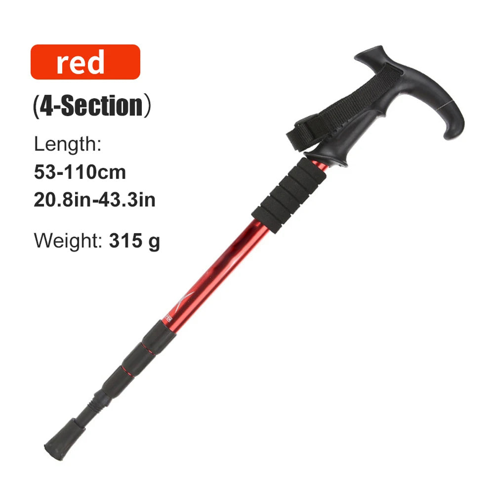 TrekPixin Trekking Poles for Hiking Adjustable T-Handle Aluminum Alloy