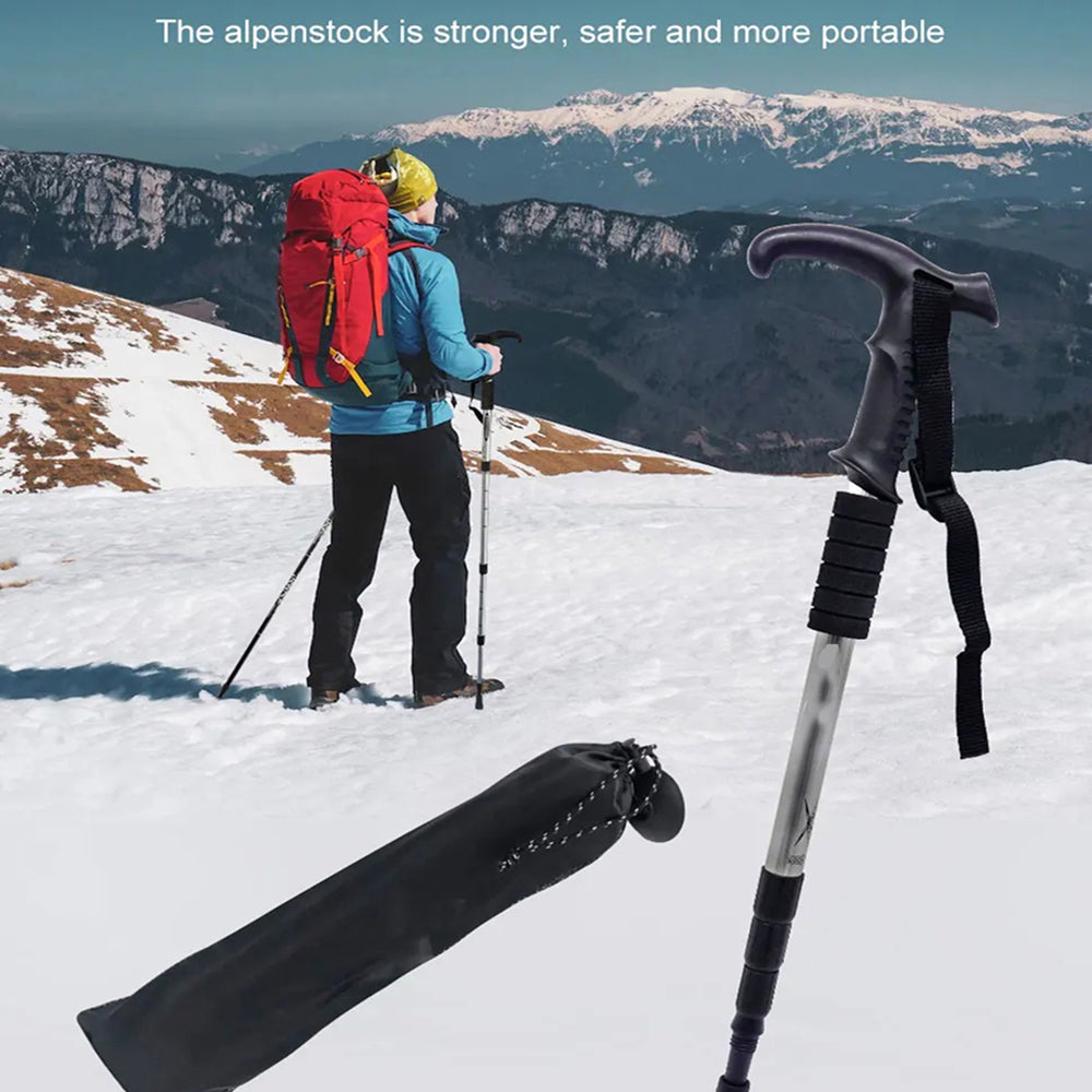 TrekPixin Trekking Poles for Hiking Adjustable T-Handle Aluminum Alloy