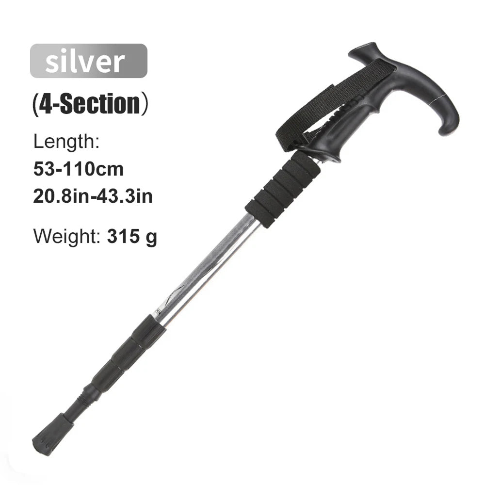 TrekPixin Trekking Poles for Hiking Adjustable T-Handle Aluminum Alloy