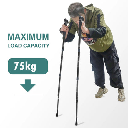 TrekPixin Trekking Poles for Hiking Adjustable T-Handle Aluminum Alloy