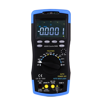 TrusMeaz 40,000 Count True RMS Digital Multimeter with Safety Shutters