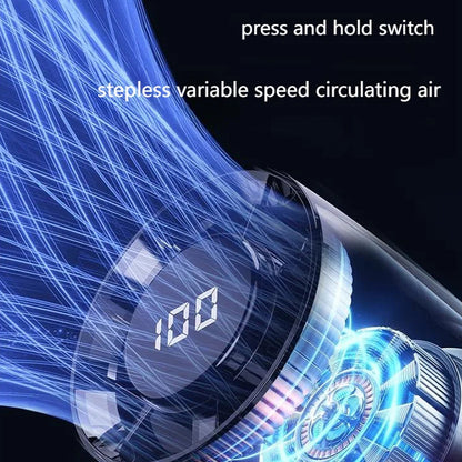 HadixLiv 100-Speed Portable Handheld Fan with Ice-Sensing Turbine