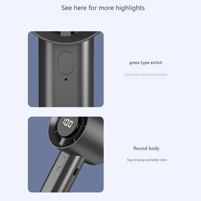 HadixLiv 100-Speed Portable Handheld Fan with Ice-Sensing Turbine