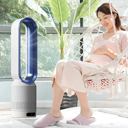 WhisParu Bladeless Fan 8-Speed 30dB Sleep Mode 90° Oscillation Negative Ion Air Purifier