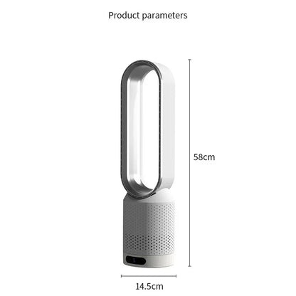 WhisParu Bladeless Fan 8-Speed 30dB Sleep Mode 90° Oscillation Negative Ion Air Purifier