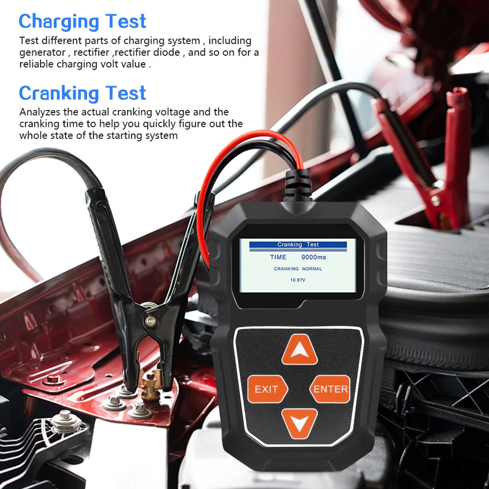WontPrix 3-in-1 Battery and Alternator Tester for 12V Vehicles