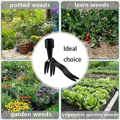 ZasJanee 40" Stand-Up Weed Puller with 4-Claw Steel Head